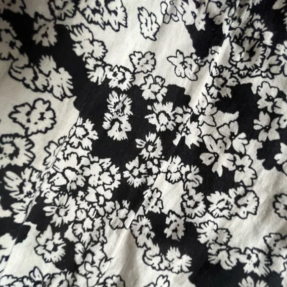 Anthropologie Black & White Floral Linen Midi Dress – Size M – NWT - Picture 6 of 6